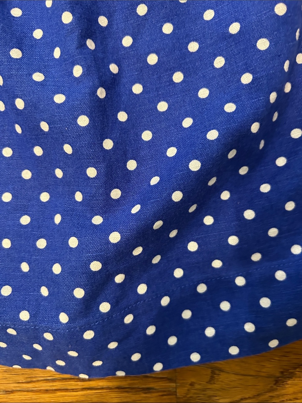 J. Crew Royal Blue Polka Dot Drawstring Mini Skirt - Picture 5 of 9